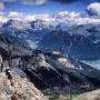 View from the via ferrata Masare/Roda da Vael towards the Sella plateau.
